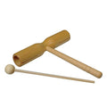Hayman PA-35 2-tonige buisvormige woodblock, hout, T-model, klein, met klopper westerhaven-muziek