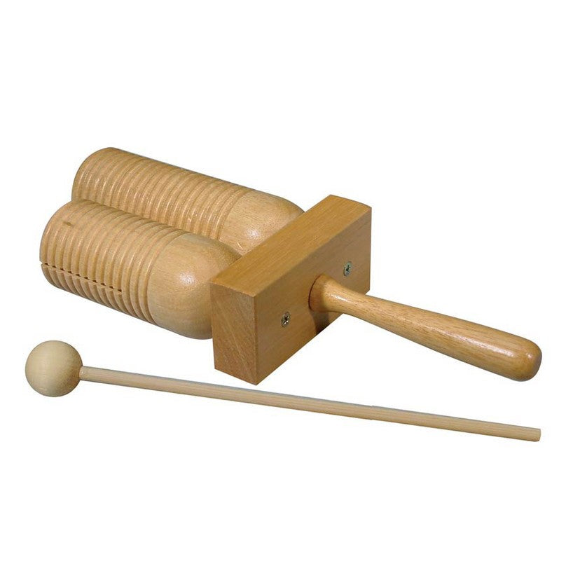Hayman PA-34 2-tonige buisvormige woodblock, I-model, hout, met klopper westerhaven-muziek