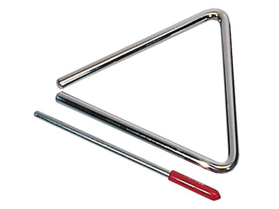 Hayman PA-47 5" triangel, verchroomd, met klopper, diameter: 8 mm.