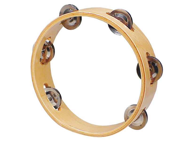Hayman HLW-0806 tamboerijn, zonder vel, 8", 6 schellen, hout