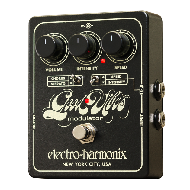 Electro Harmonix GOOD VIBES True Bypass Classic 60s Analog Chorus / Vibrato with Expression Pedal input