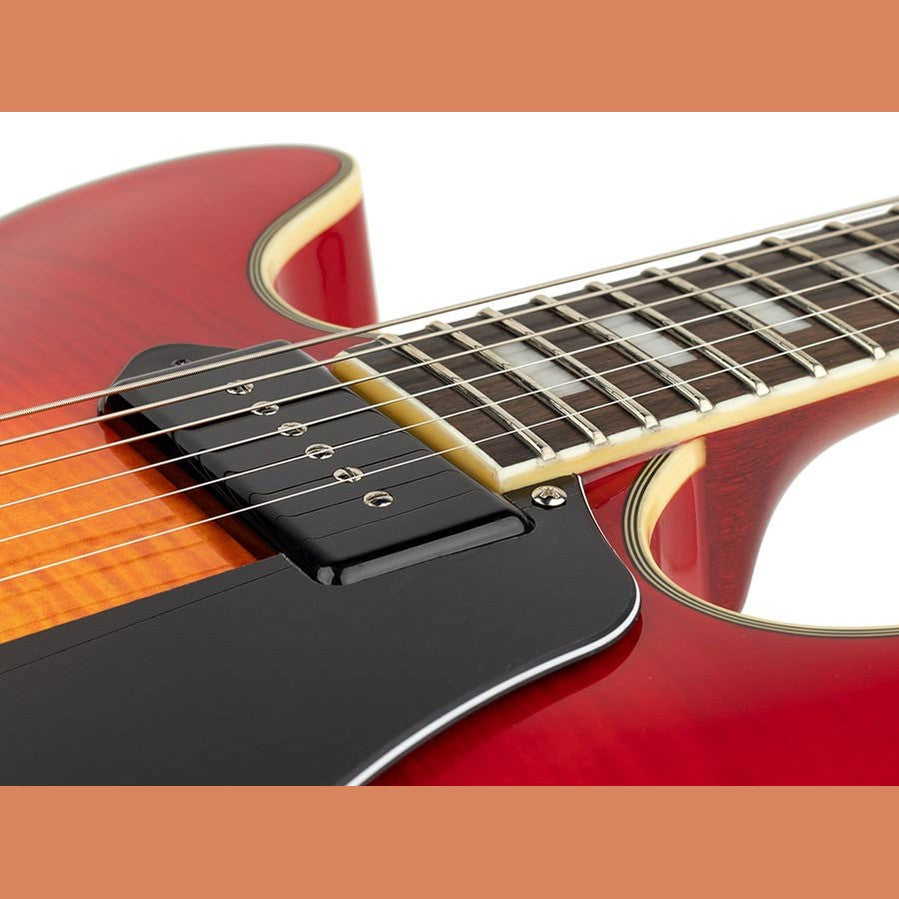 Sire H7V/CS electric guitar archtop with P90s cherry sunburst westerhaven-muziek