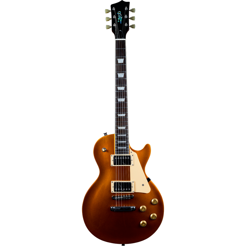Jet Guitars JL-500 GD L-stijl HH Goldtop Rozenw. FB