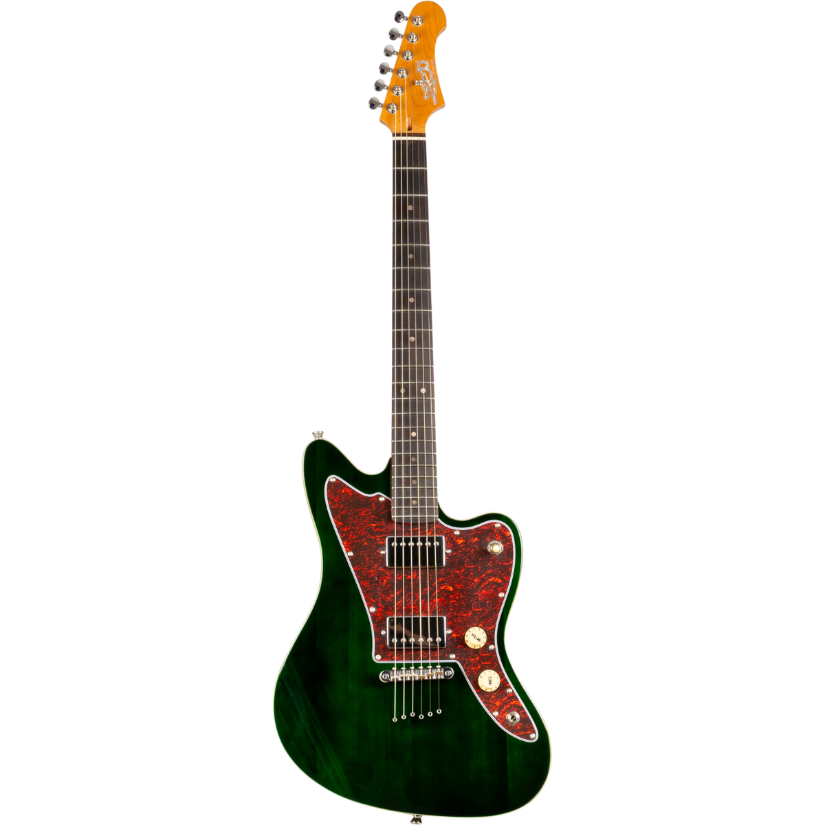 Jet Guitars JJ-350 GR R J-stijl HH Groen, Rozenw. FB westerhaven-muziek