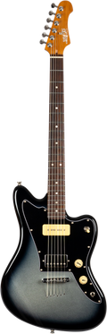 Jet Guitars JJ-350 Baritone Moonburst J-stijl bariton-schaal H-P90 MoonBurst, Rosew FB