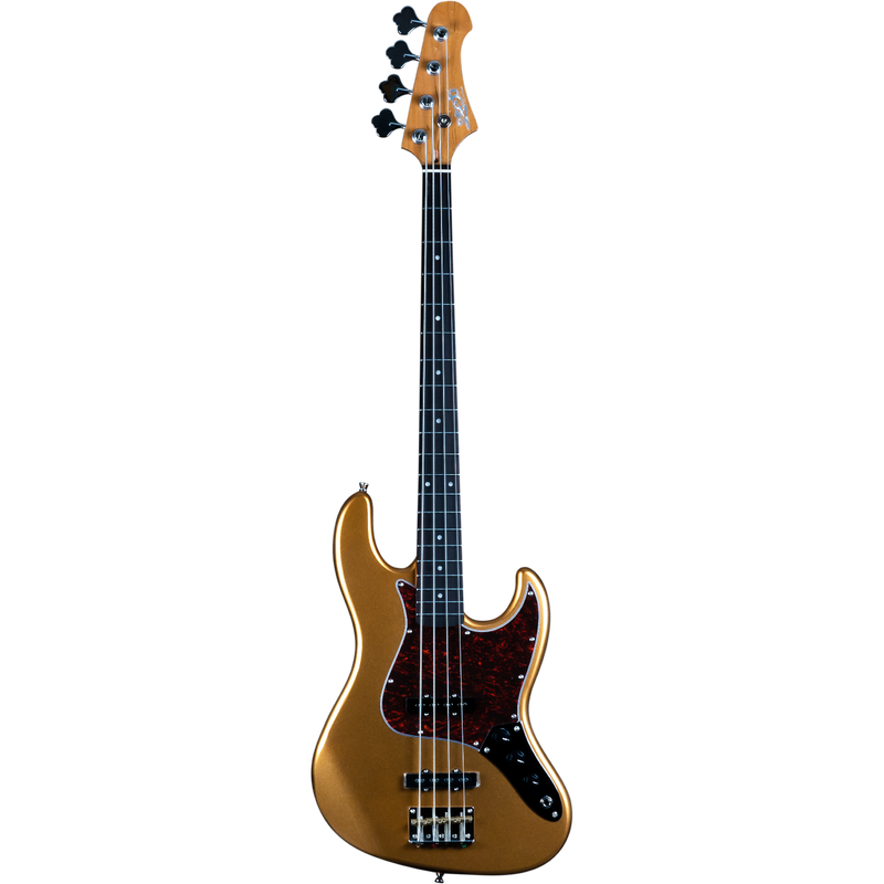 Jet Guitars JJB-300 GD R JB-stijl Bas Goud, Rozenw. FB