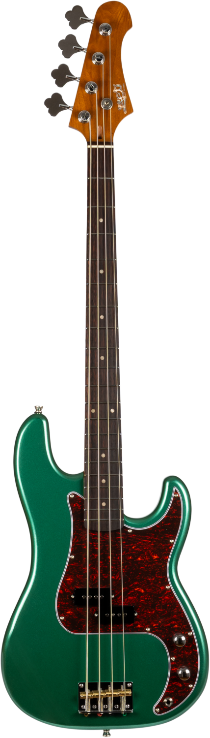 Jet Guitars JPB-300 SG R PB-stijl Bas Groen, Rosew. FB