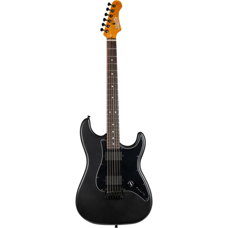 Jet Guitars JS-400 MBK R S-stijl HH Matt Zwart, Rozenw. FB