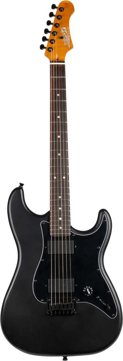 Jet Guitars JS-400 MBK R S-stijl HH Matt Zwart, Rozenw. FB
