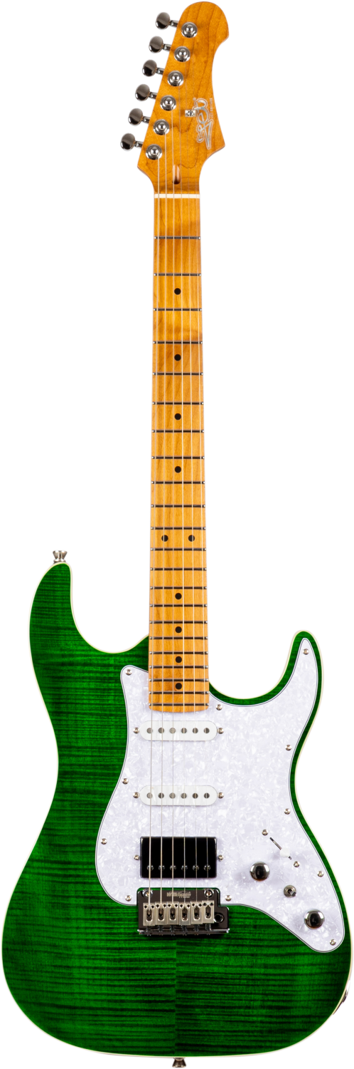 Jet Guitars JS-600 TGR S-stijl HSS transp. Groen