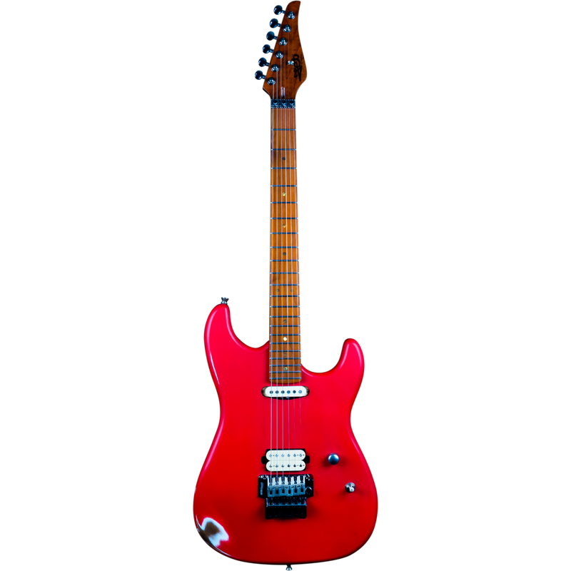 Jet Guitars JS-850 RLC, S-style Red 'relic' S-stijl Rood 'relic'