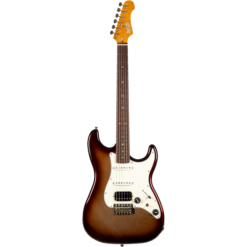 Jet Guitars JS-40 Metallic Burst S-stijl HSS Metallic Burst, Rosew. FB