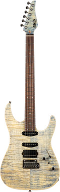 Jet Guitars JS-45 Indigo Gray S-stijl HSS Indigo Grijs, Rozew. FB