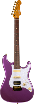 Jet Guitars JS-480 VI G S-stijl HSS Violet/Goud HW, Rosew. FB