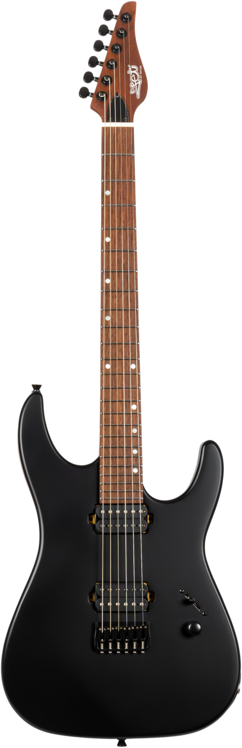 Jet Guitars JS-501 BK Stygian S-stijl Stygian HH Satijn Zwart, Rosew. FB