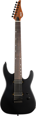 Jet Guitars JS-507 BK Stygian S-stijl 7-snarige Stygian HH Satijn Zwart, Rosew FB