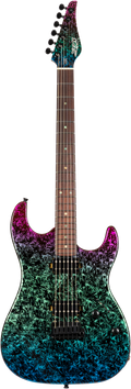 Jet Guitars JS-50 Art S-stijl HH Kunst Blauw, Rozew. FB