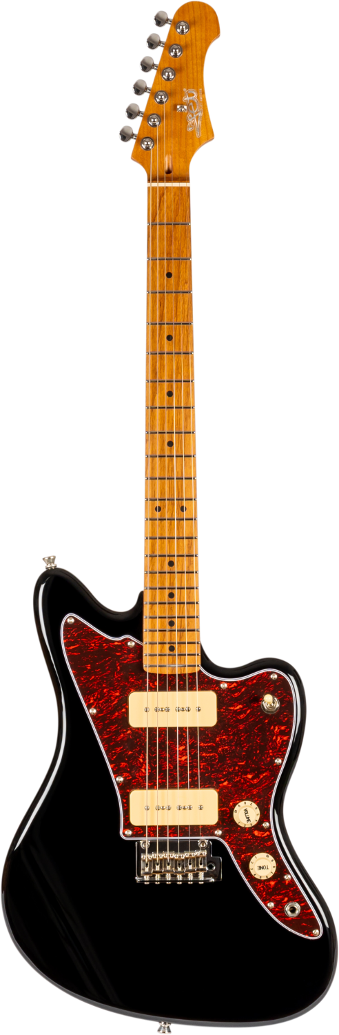 Jet Guitars JJ-300 P90 BK J-stijl P90 elektrisch Zwart