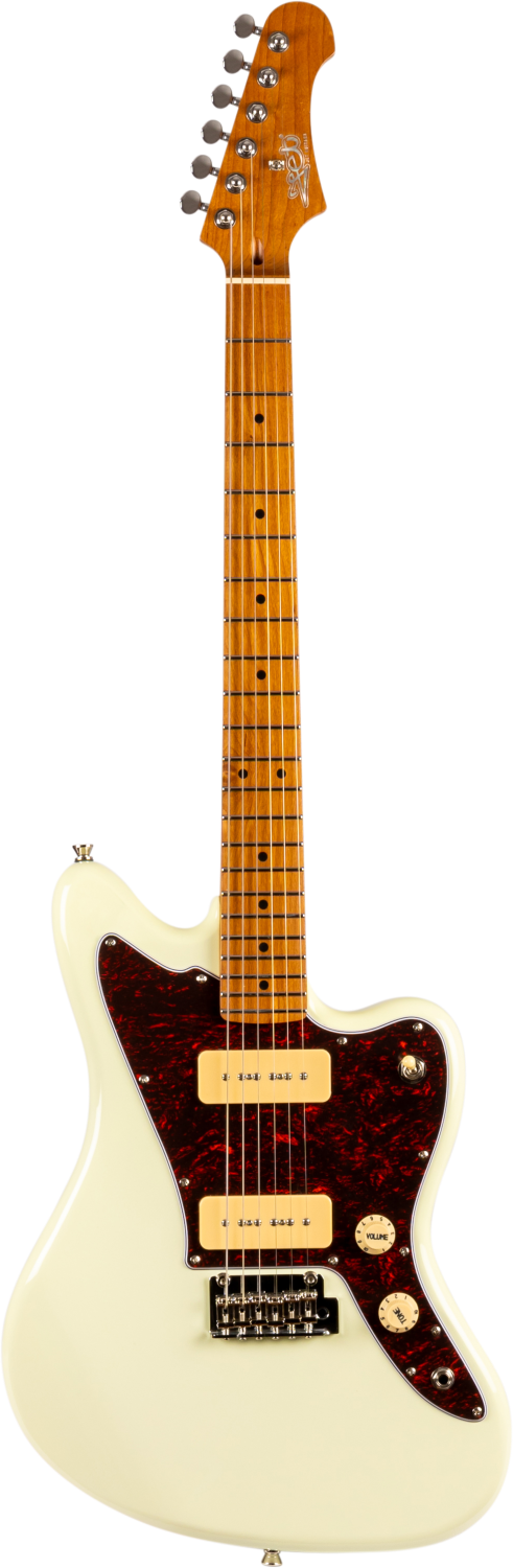 Jet Guitars JJ-300 P90 OW J-stijl P90 Elektrisch Wit