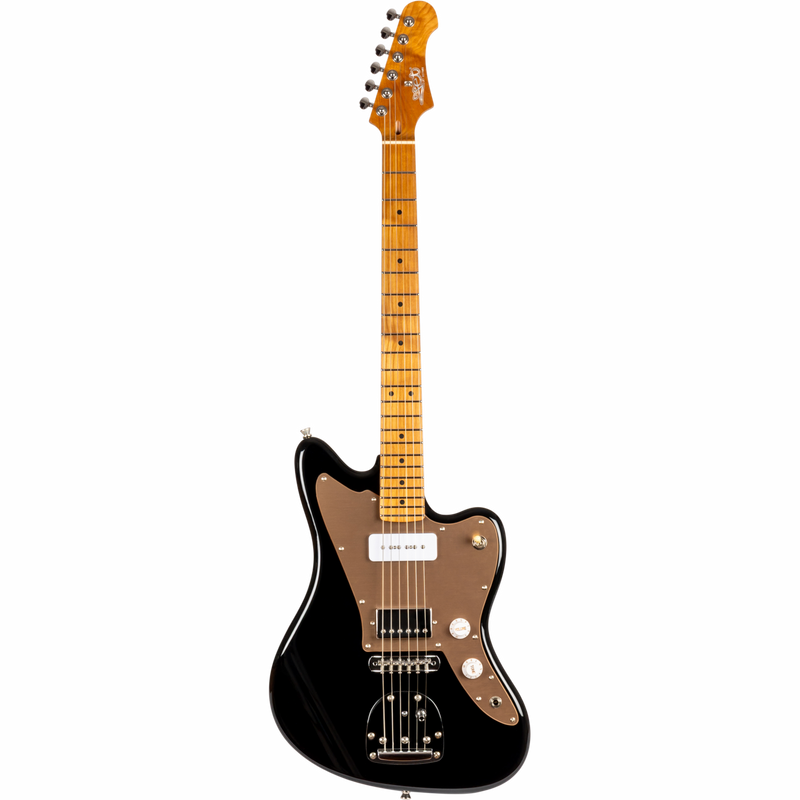 Jet Guitars JJ-350 BGT J-stijl H-P90 Zwart