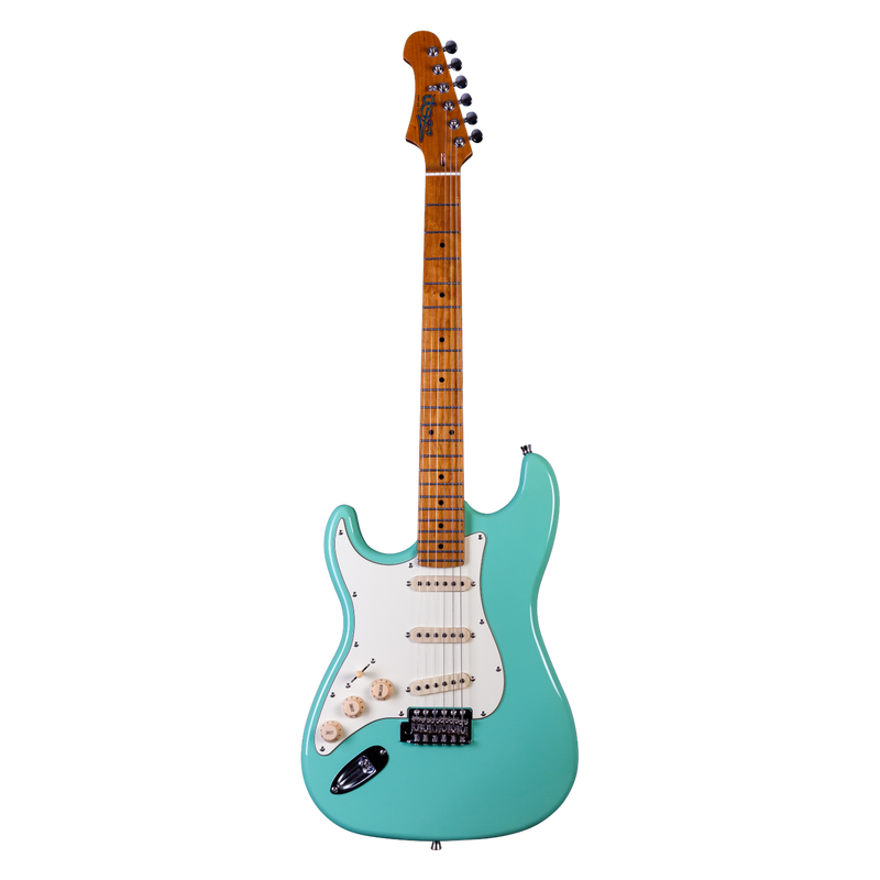 Jet Guitars JS-300 SFG LH S-stijl SSS Linkshandig SF Groen