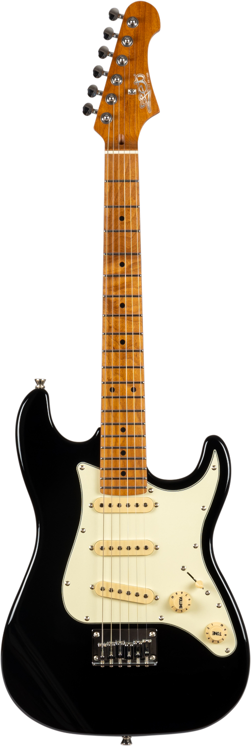 Jet Guitars JS-300 MINI BK Mini S-stijl SSS Zwart