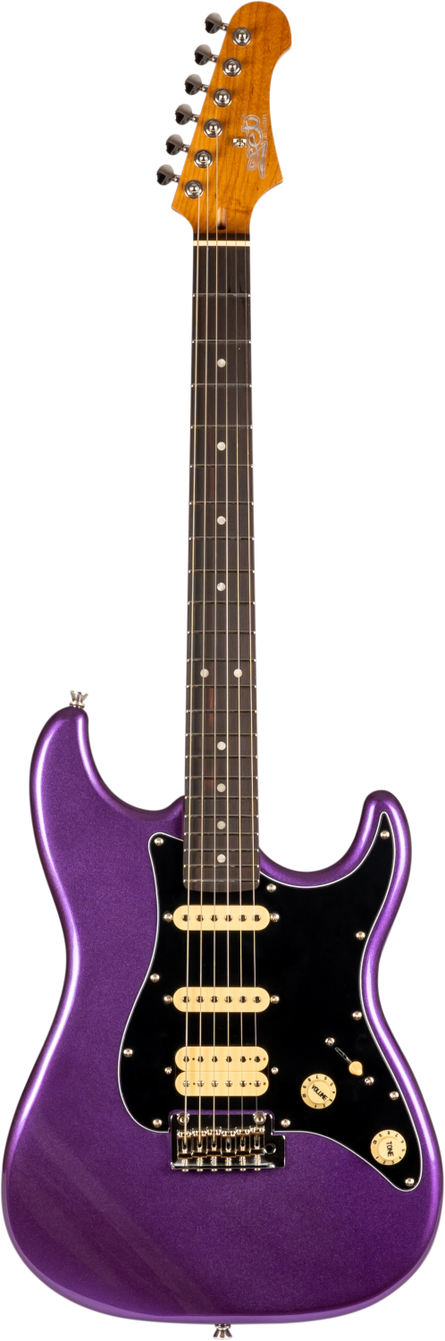 Jet Guitars JS-400 PLM R S-stijl HSS Pruim, Rozew. FB