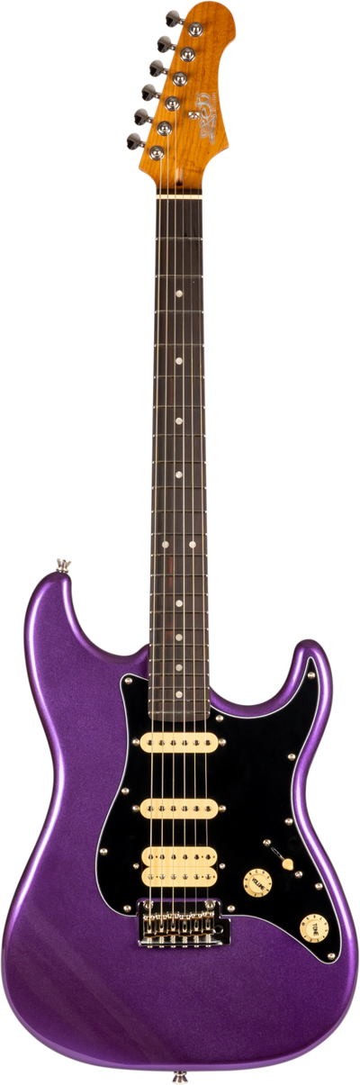 Jet Guitars JS-400 PLM R S-stijl HSS Pruim, Rozew. FB