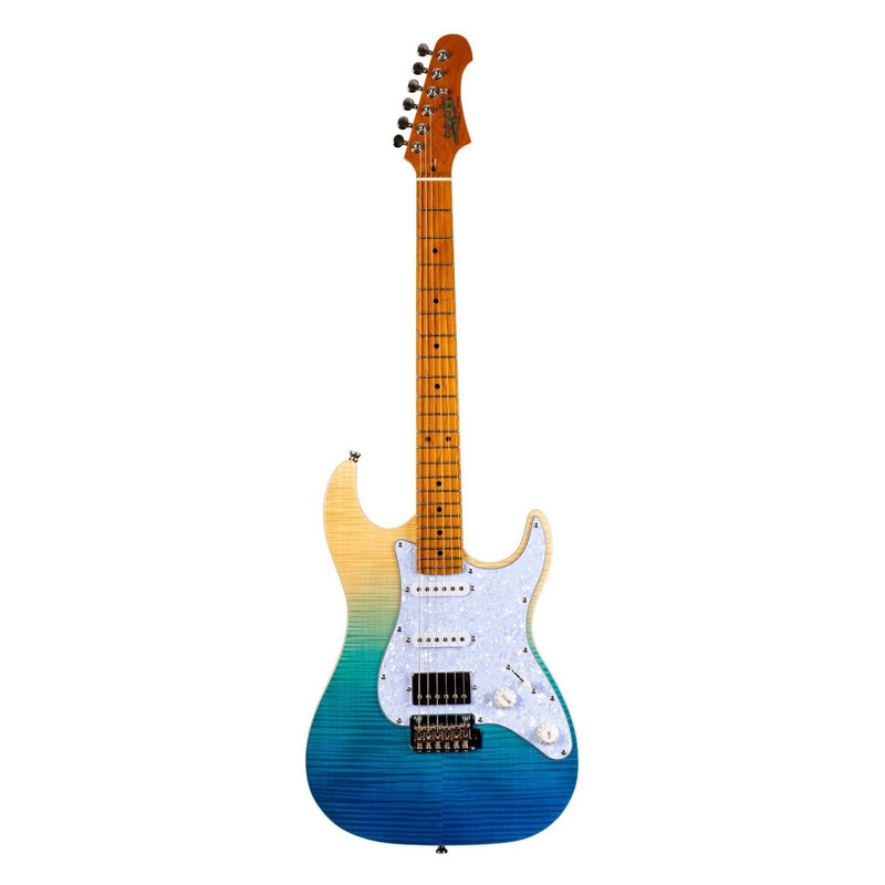Jet Guitars JS-450 TBL S-stijl HSS transp. blauw