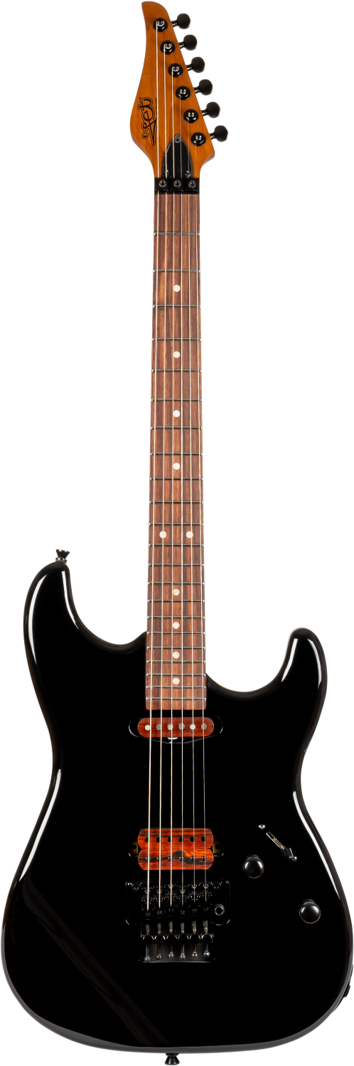 Jet Guitars JS-800 BKW HS S-stijl Zwart, Rozew. FB