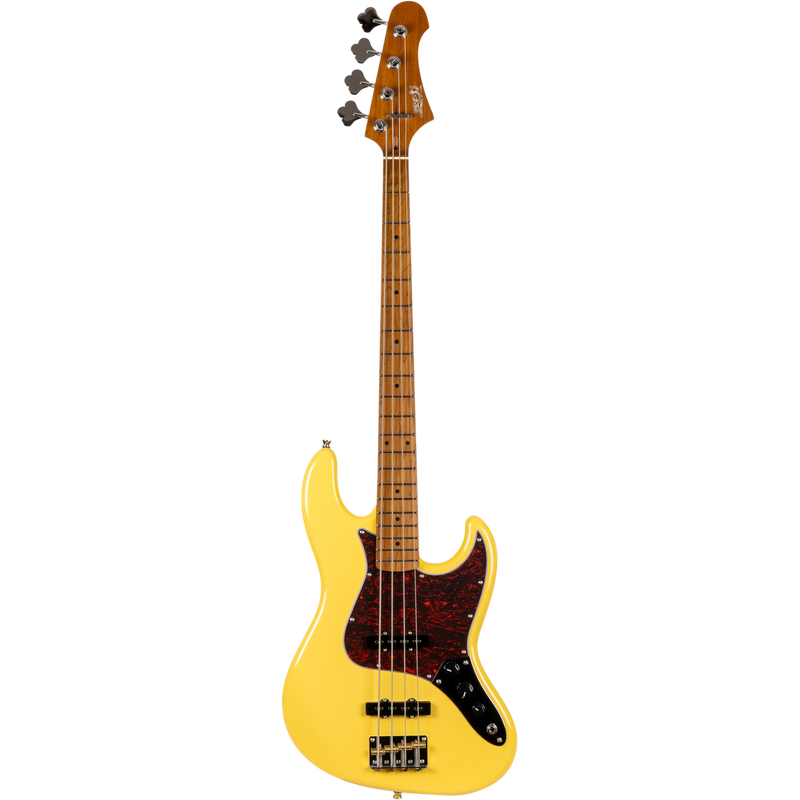 Jet Guitars JJB-300 VYW JB-stijl Bas Vintage Geel