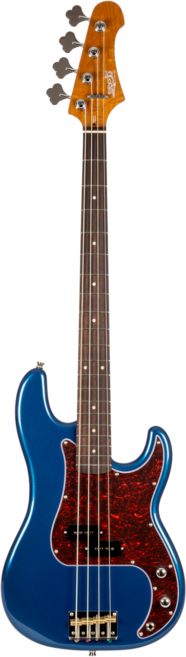 Jet Guitars JPB-300 NBL R PB-stijl Blauwe Rozenhout. FB