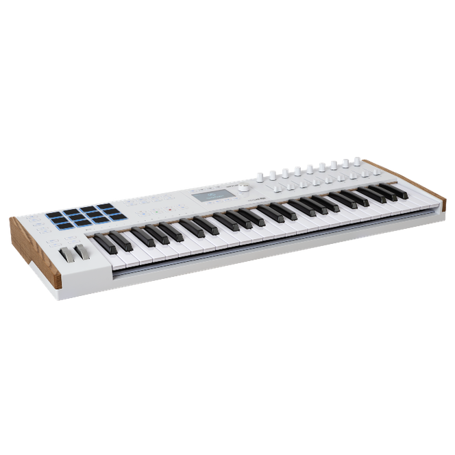 Arturia KeyLab MK3 49 - Wit Premium MIDI-controller met verbeterde speelbaarheid, geavanceerde creatieve tools en diepe DAW-integratie.