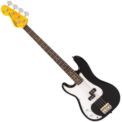 Vintage Left Hand Bass Guitar-Black