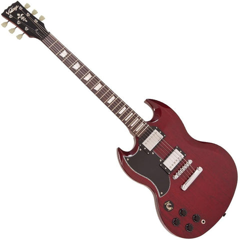 Vintage VS6 Lhand Guitar-Cherry Red