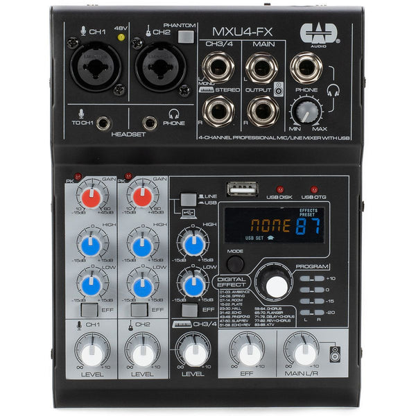CAD 2 Channel Mixer w/ Phantom Power