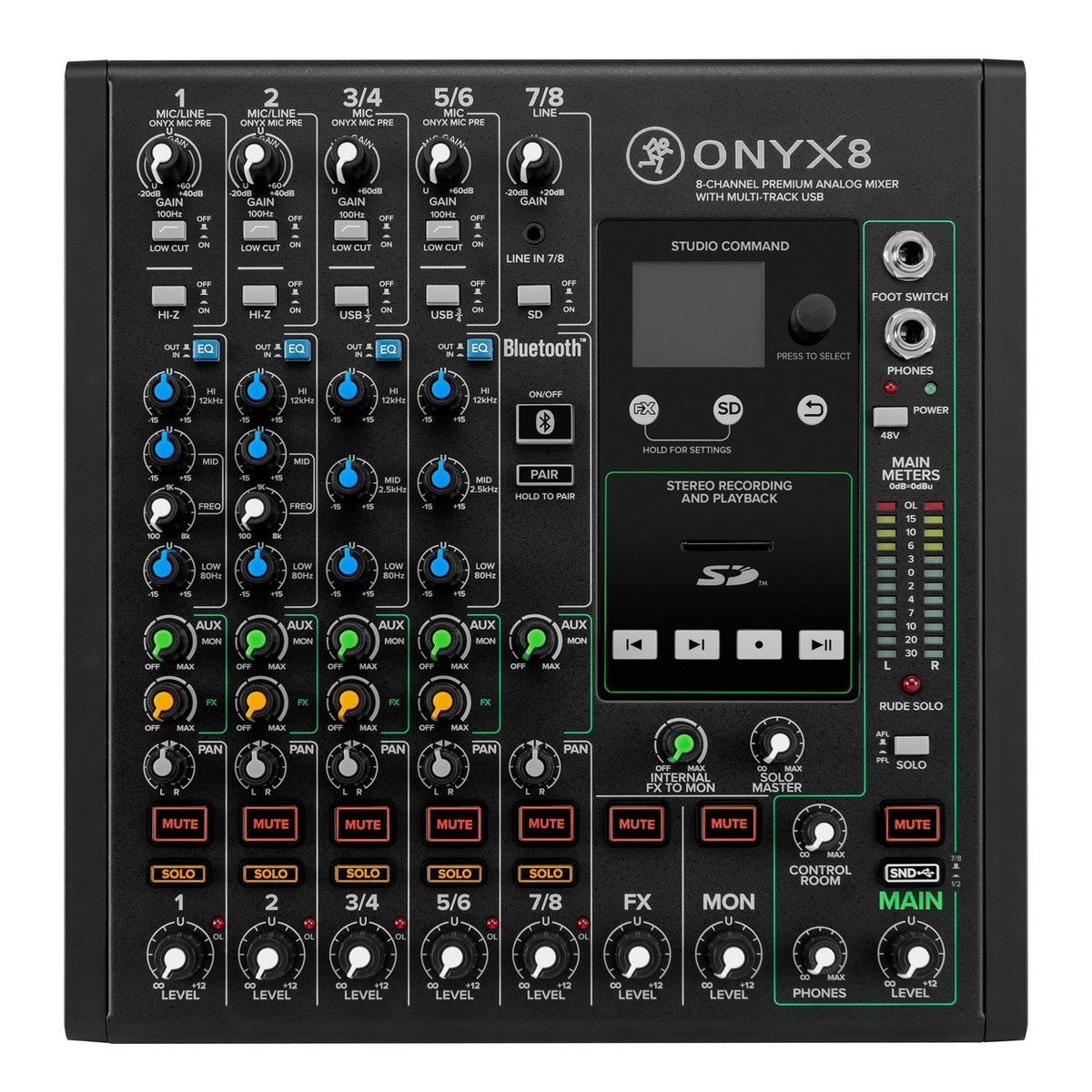 Mackie ONYX8 Mixer USB 8 kanalen + Effeten westerhaven-muziek