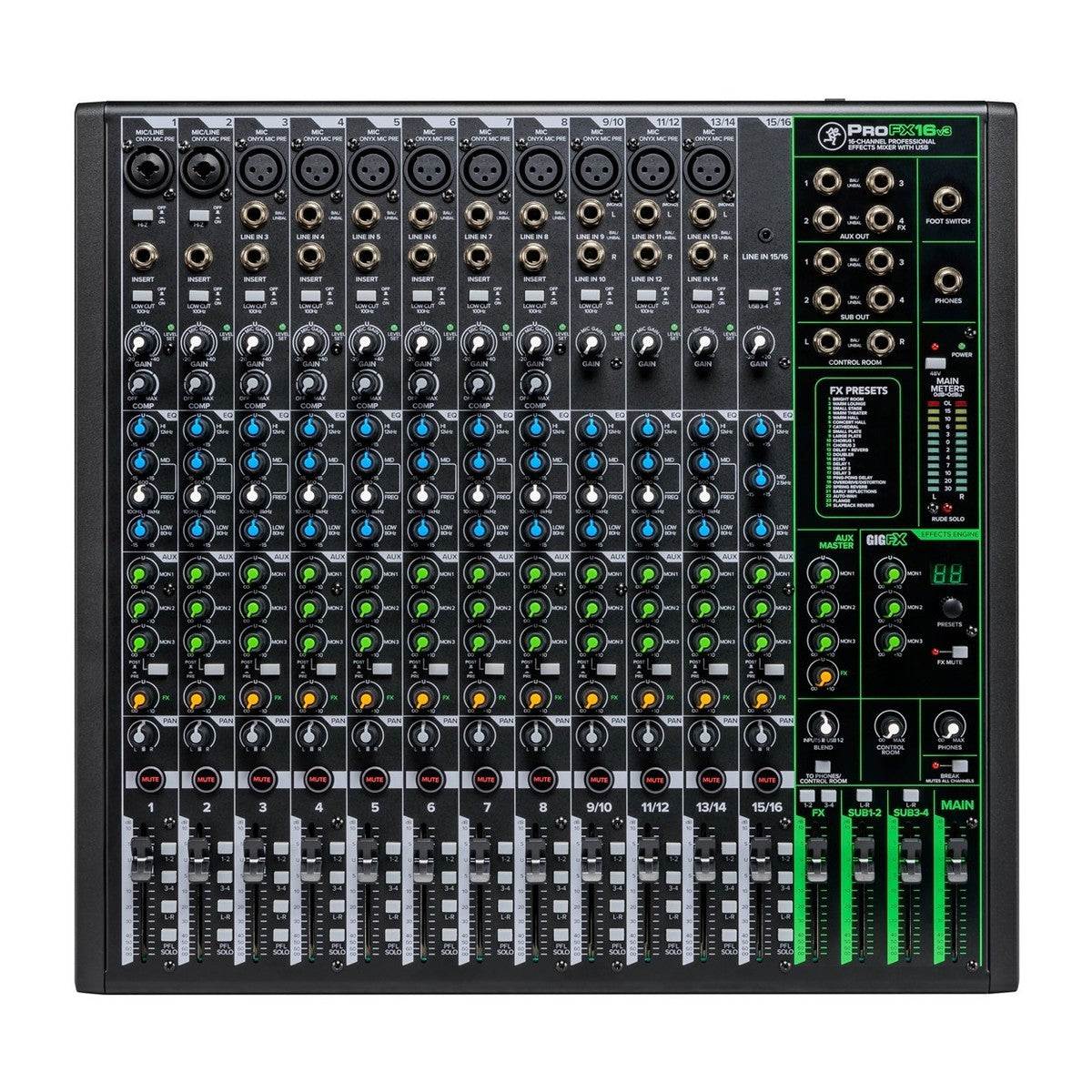 Mackie PROFX16V3 USB 16 Channels + Effecten westerhaven-muziek