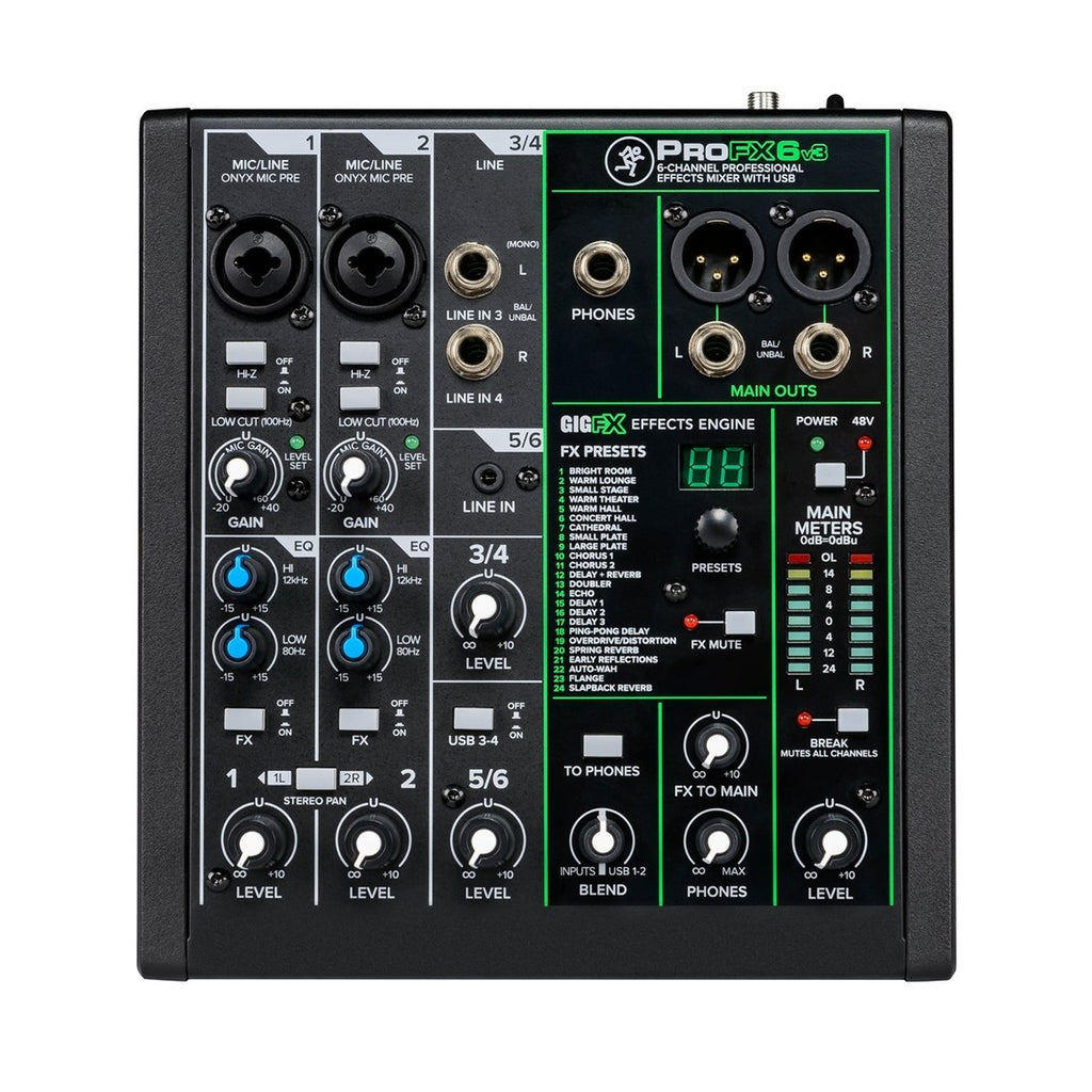 Mackie PROFX6V3 USB 6 kanalen + Effecten westerhaven-muziek