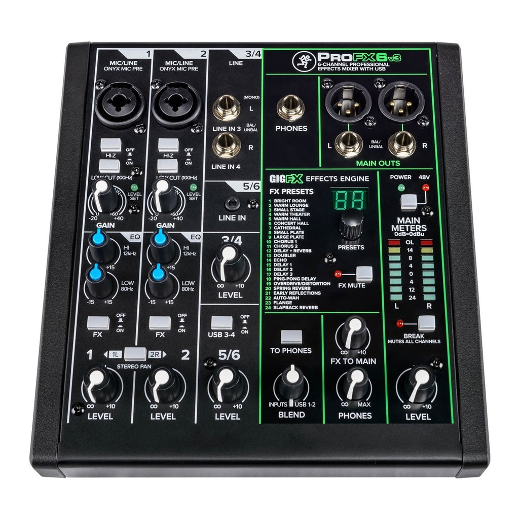 Mackie PROFX6V3 USB 6 kanalen + Effecten westerhaven-muziek