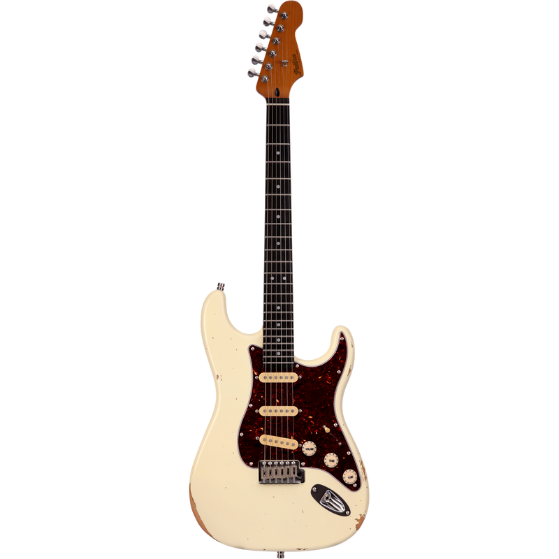 Patina PS-6 OW R S-stijl SSS Alnico V Olymp. Witte Nitro Relic