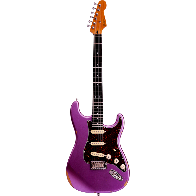 Patina PS-6 PP R S-stijl SSS Alnico V Paarse Nitro Relic