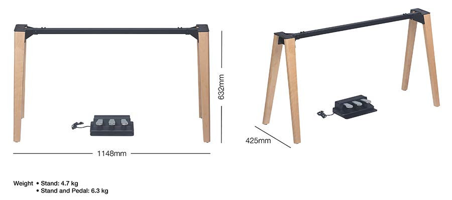 Medeli ST460 stand for digital piano SP-C120/SP-C220/SP-A500 - natural maple