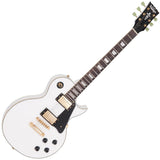 Vintage VR130 Electric Guitar-Double Cut - Vintage White