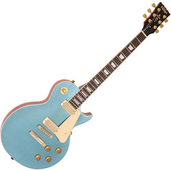 Vintage V100 Electric Guitar Mini HB - Gun Hill Blue