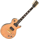 Vintage V100 Guitar-Chrome Hardware-Gloss Black