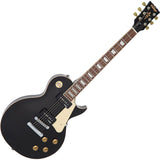Vintage V100 Guitar 2W90 - Gold Hardware - Gloss Black