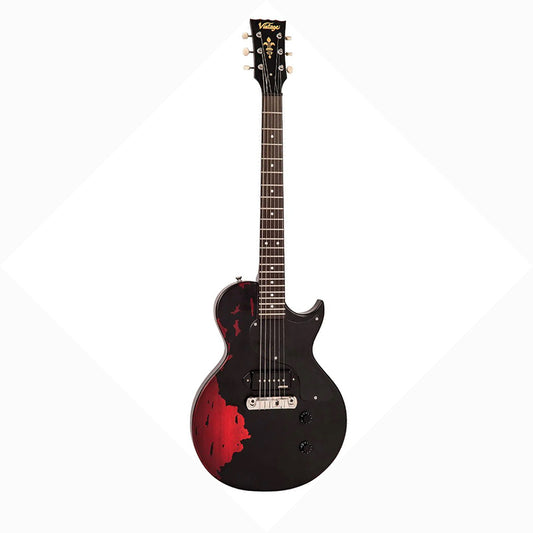 Vintage V120 ICON ~ Distressed Black Over Cherry Red westerhaven-muziek