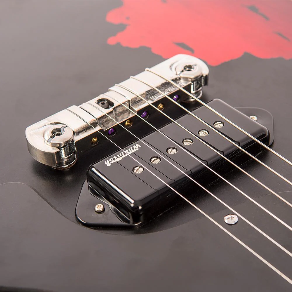 Vintage V120 ICON ~ Distressed Black Over Cherry Red westerhaven-muziek