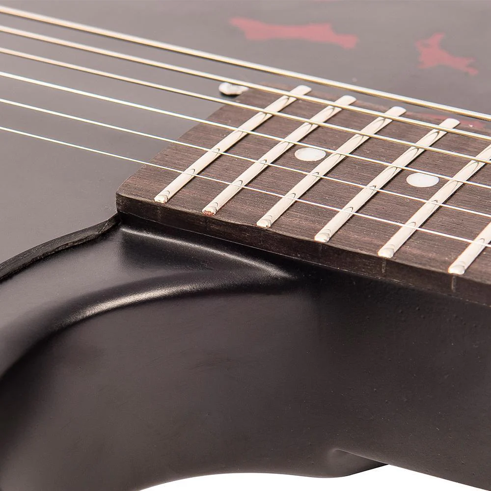 Vintage V120 ICON ~ Distressed Black Over Cherry Red westerhaven-muziek